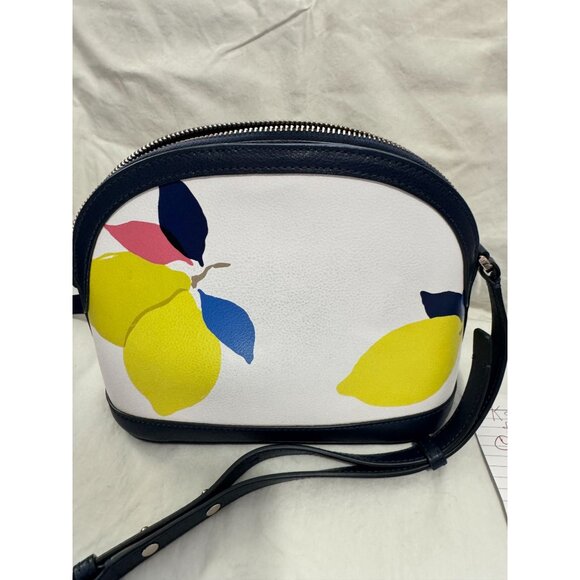 Kate Spade TWOFER Lemon Print‎ Dome Crossbody AND Matching Compact Wallet - Picture 2 of 15